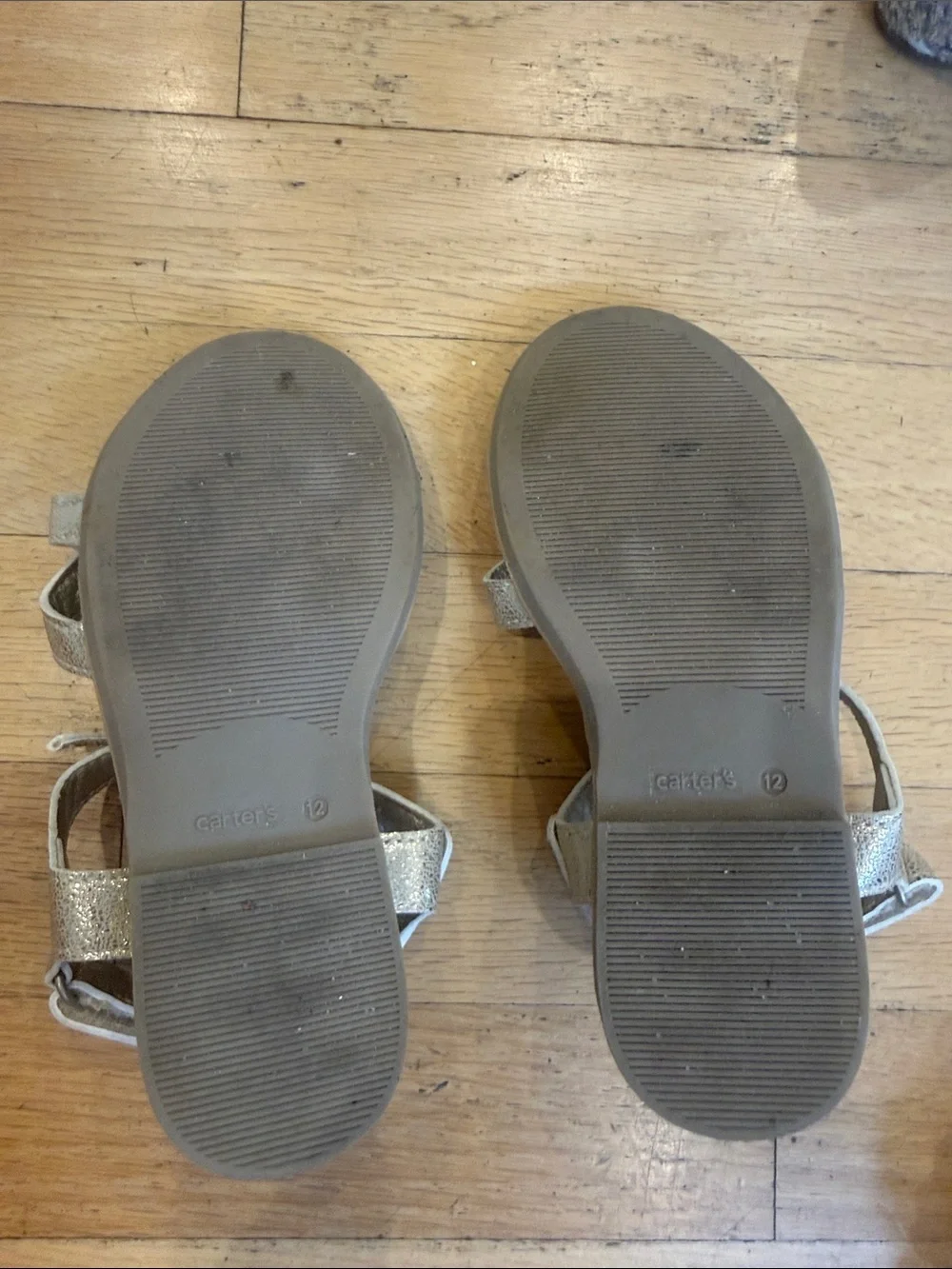 Carter's Glitter Bow Silver Kids Sandals
